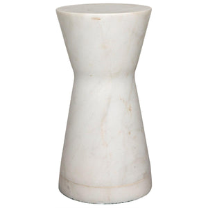 Noir Furniture Omon Side Table, White Stone-Noir Furniture-Blue Hand Home