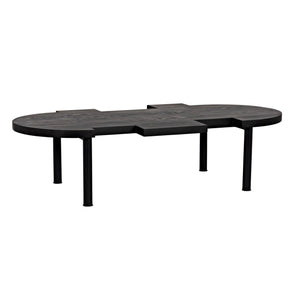 Reclaimed Lumber Puzzle Coffee Table, Steel Legs-CFC Furniture-Blue Hand Home