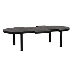Reclaimed Lumber Puzzle Coffee Table, Steel Legs-CFC Furniture-Blue Hand Home