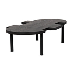 Reclaimed Lumber Puzzle Coffee Table, Steel Legs-CFC Furniture-Blue Hand Home