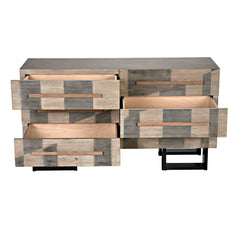 Reclaimed Lumber Hancock Dresser w/stencil-CFC Furniture-Blue Hand Home