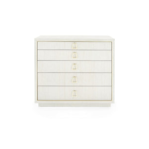 Villa & House - Parker Large 5-drawer, Silver-Bungalow 5-Blue Hand Home