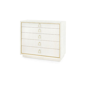Villa & House - Parker Large 5-drawer, Light Natural-Bungalow 5-Blue Hand Home