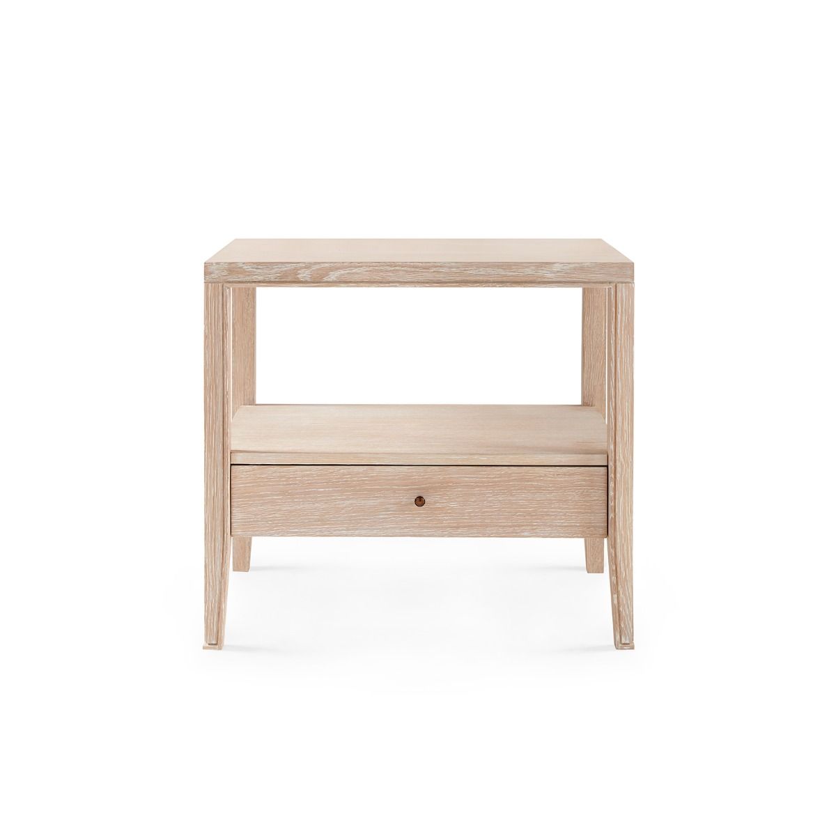Villa & House - Paola 1-drawer Side Table, Bleached Cerused Oak-Bungalow 5-Blue Hand Home