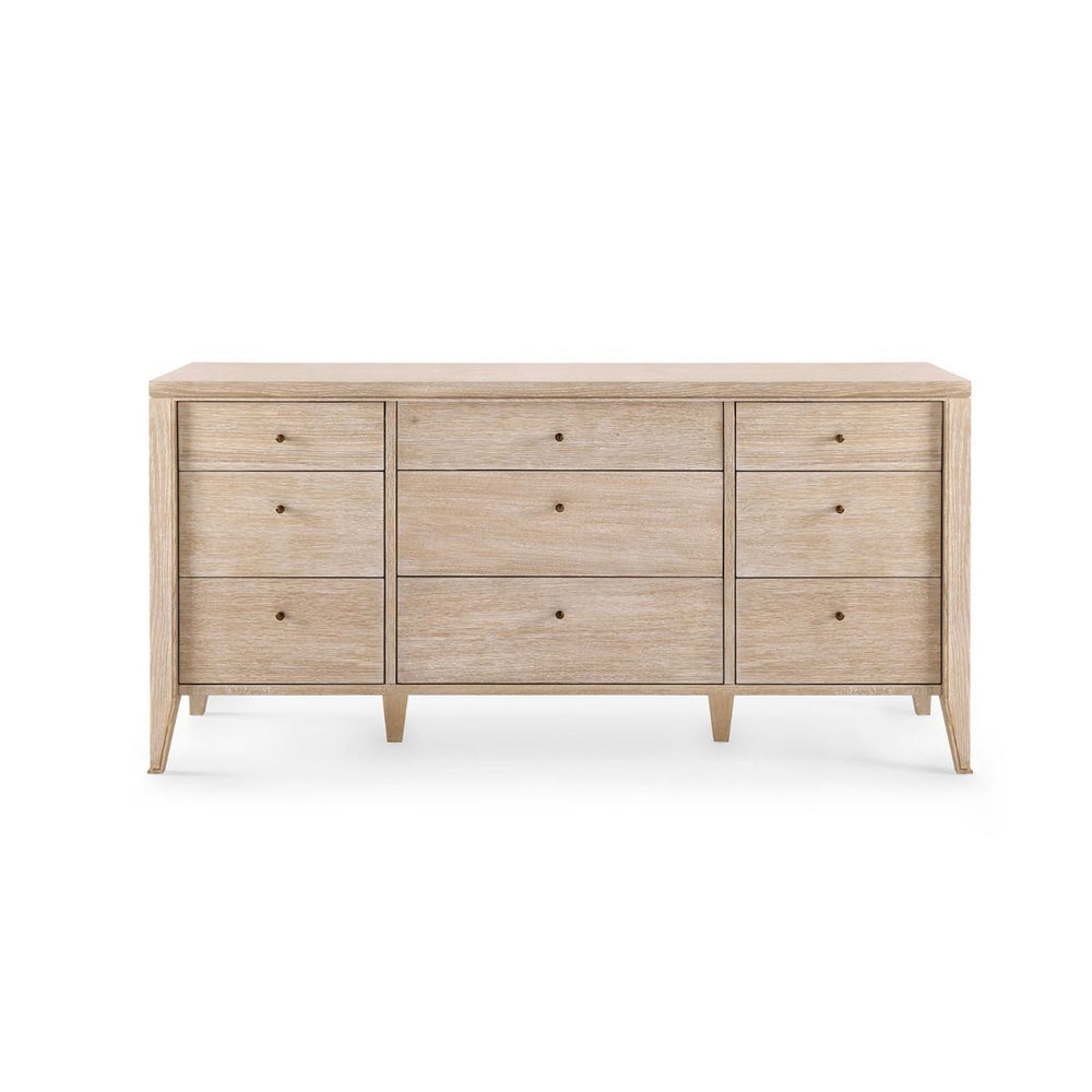Villa & House - Paola Extra Large 9-drawer, Bleached Cerused Oak-Bungalow 5-Blue Hand Home