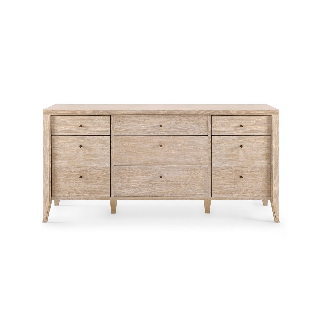 Villa &amp; House - Paola Extra Large 9-drawer, Bleached Cerused Oak-Bungalow 5-Blue Hand Home