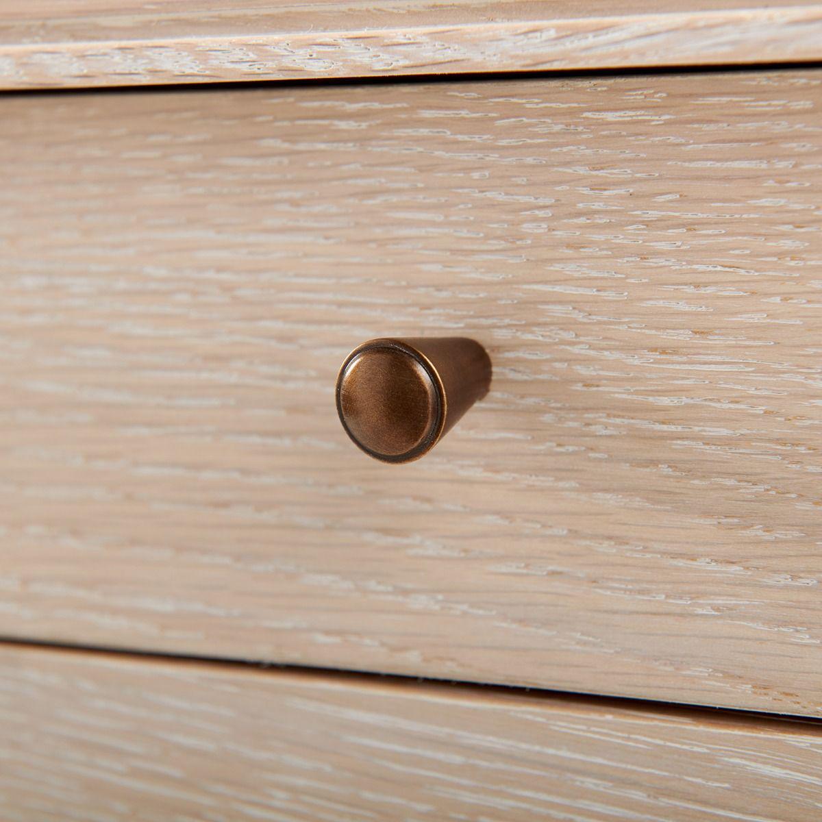 Villa & House - Paola Desk, Bleached Cerused Oak-Bungalow 5-Blue Hand Home