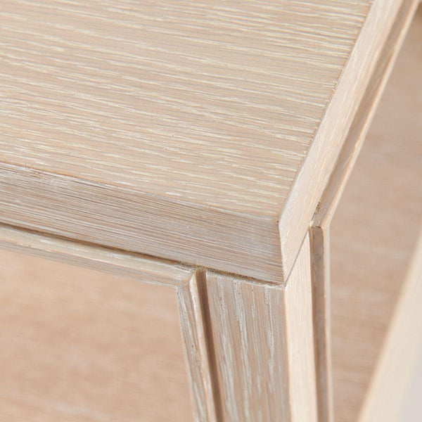 Villa & House - Paola 1-drawer Side Table, Bleached Cerused Oak-Bungalow 5-Blue Hand Home