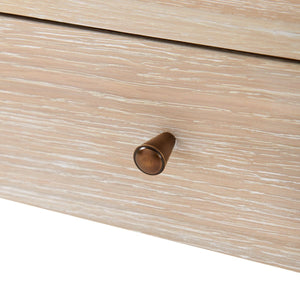 Villa & House - Paola 1-drawer Side Table, Bleached Cerused Oak-Bungalow 5-Blue Hand Home