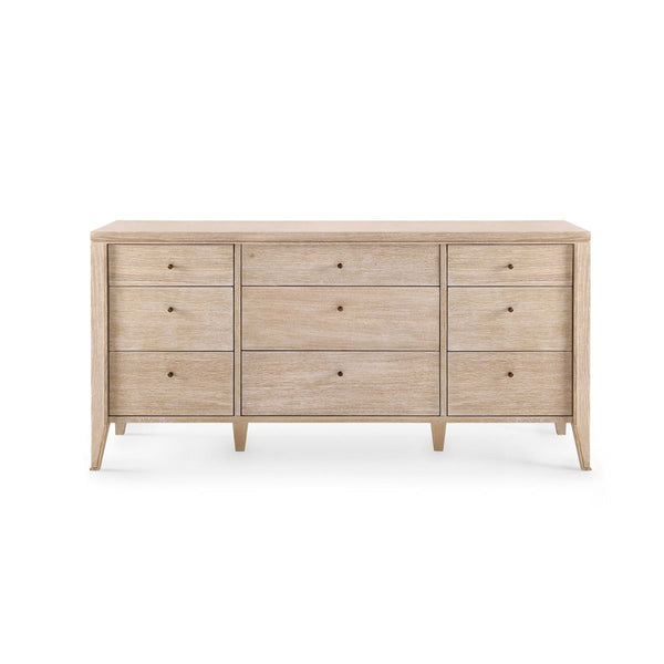 Villa & House - Paola Extra Large 9-drawer, Bleached Cerused Oak-Bungalow 5-Blue Hand Home