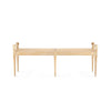 Villa & House - Paris Large Bench, Natural-Bungalow 5-Blue Hand Home