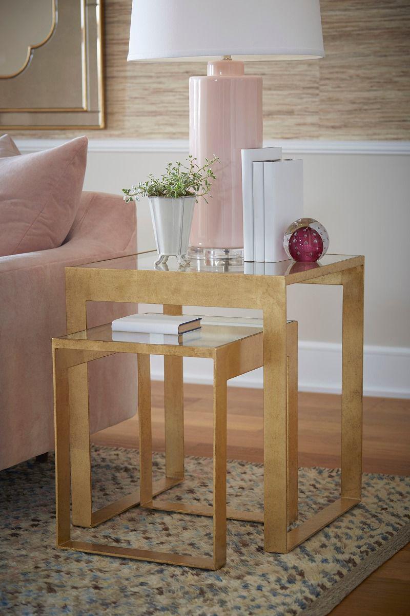 Villa & House - Plano Side Table, Gold-Bungalow 5-Blue Hand Home