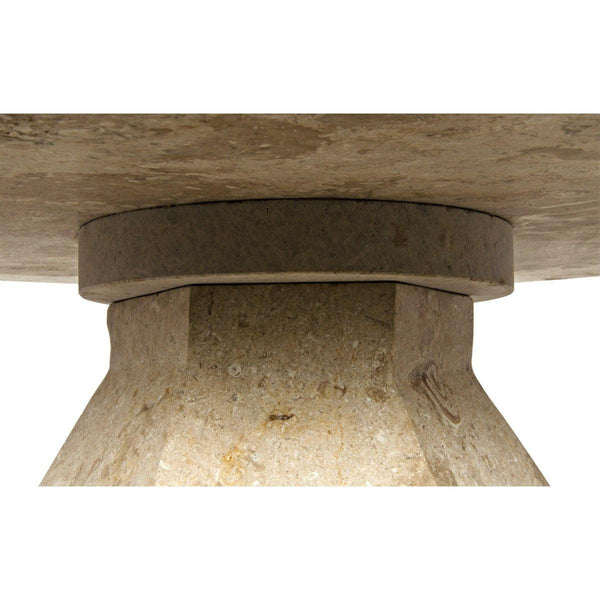 Noir Furniture Polyhedron Side Table, White Marble-Noir Furniture-Blue Hand Home