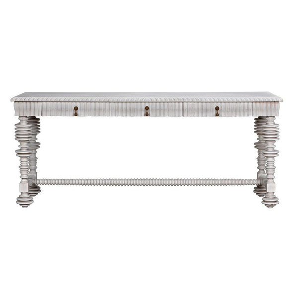 Portuguese Console, White Wash-Noir Furniture-Blue Hand Home