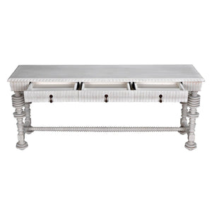 Portuguese Console, White Wash-Noir Furniture-Blue Hand Home