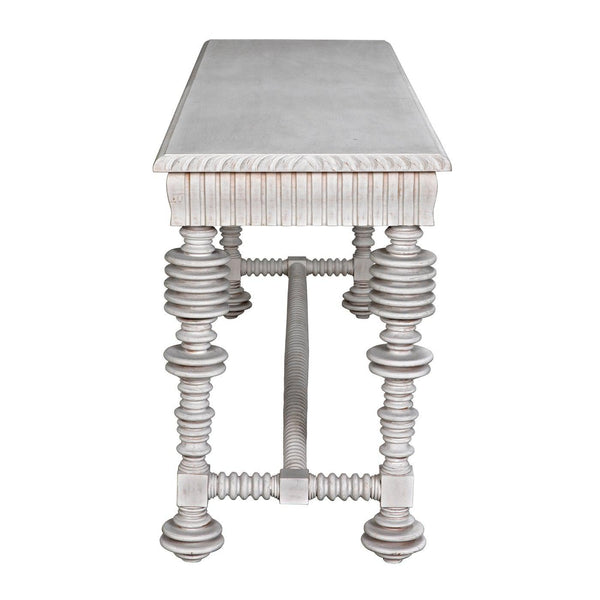 Portuguese Console, White Wash-Noir Furniture-Blue Hand Home