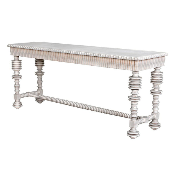 Portuguese Console, White Wash-Noir Furniture-Blue Hand Home