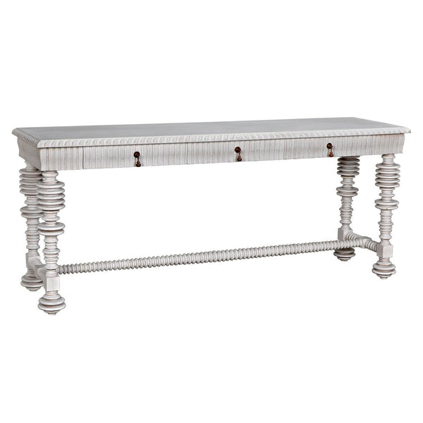 Portuguese Console, White Wash-Noir Furniture-Blue Hand Home