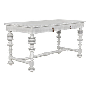 Portuguese Desk, Small, Solid White-Noir Furniture-Blue Hand Home