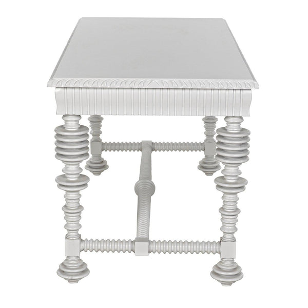 Portuguese Desk, Small, Solid White-Noir Furniture-Blue Hand Home
