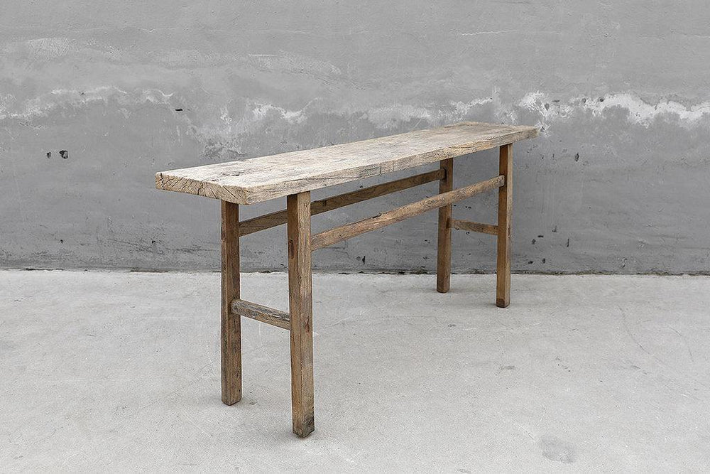 Primitive Antique Console-Organic Restoration-Blue Hand Home