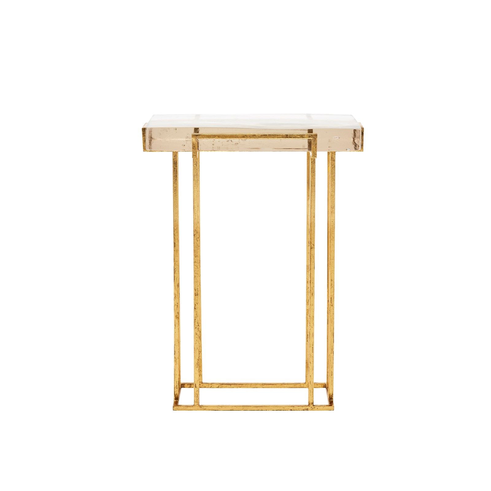 Villa & House - Prism Side Table, Gold-Bungalow 5-Blue Hand Home