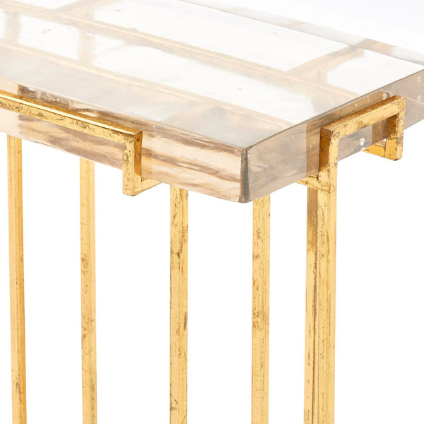 Villa & House - Prism Side Table, Gold-Bungalow 5-Blue Hand Home