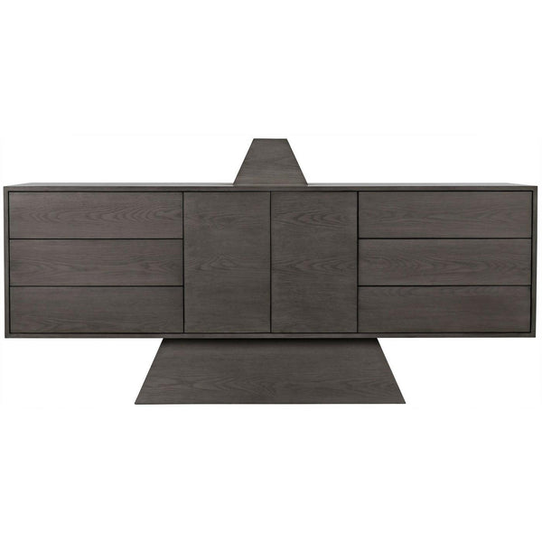 Pyramid Cabinet, Oak Solid/Oak Plywood Veneer-CFC Furniture-Blue Hand Home
