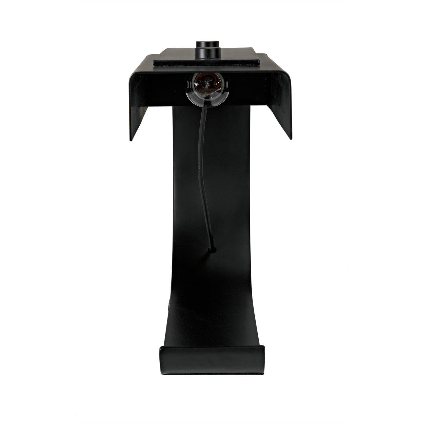 Noir Alfred Table Lamp, Black Metal-Noir Furniture-Blue Hand Home