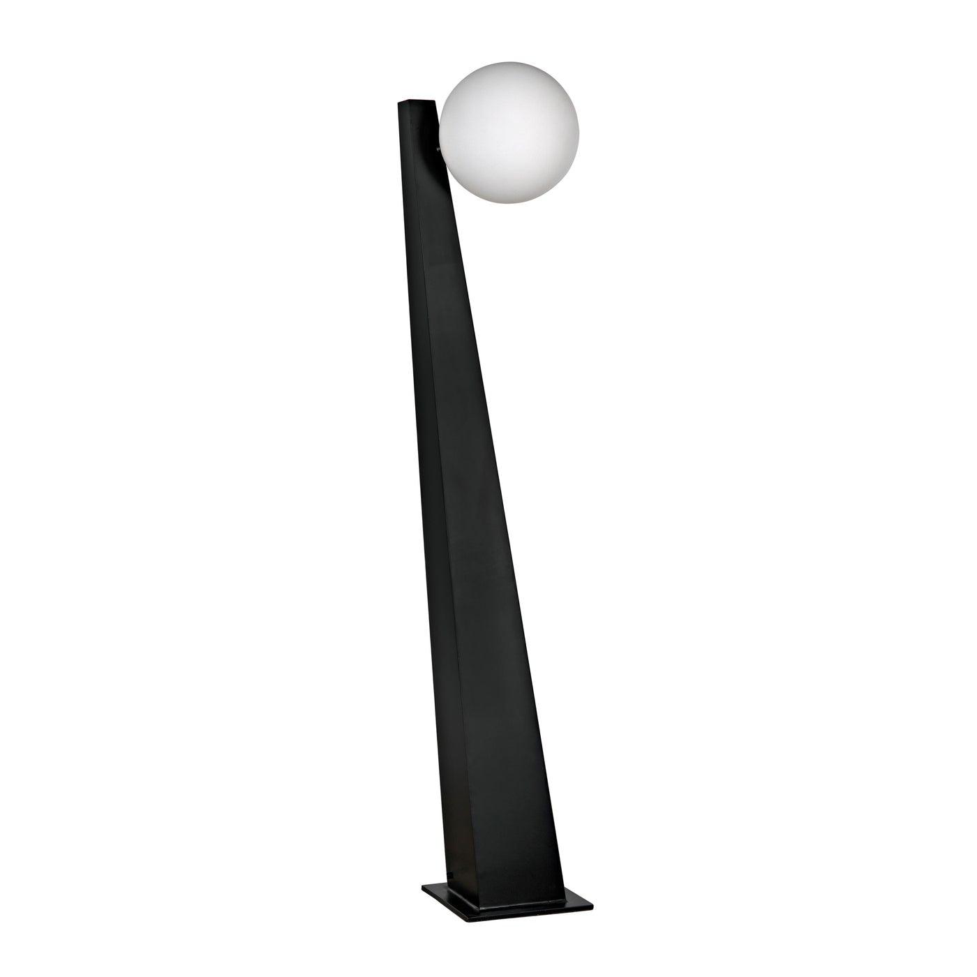 Noir Roy Floor Lamp, Black Metal-Noir Furniture-Blue Hand Home