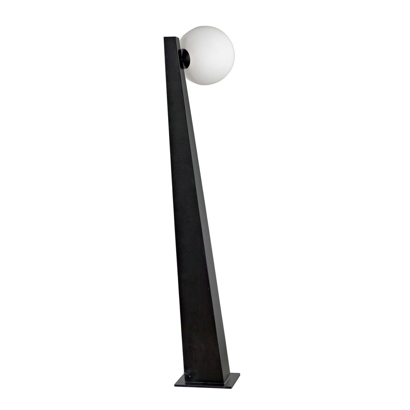 Noir Roy Floor Lamp, Black Metal-Noir Furniture-Blue Hand Home
