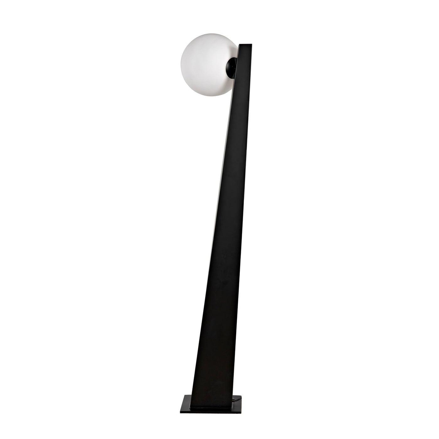 Noir Roy Floor Lamp, Black Metal-Noir Furniture-Blue Hand Home