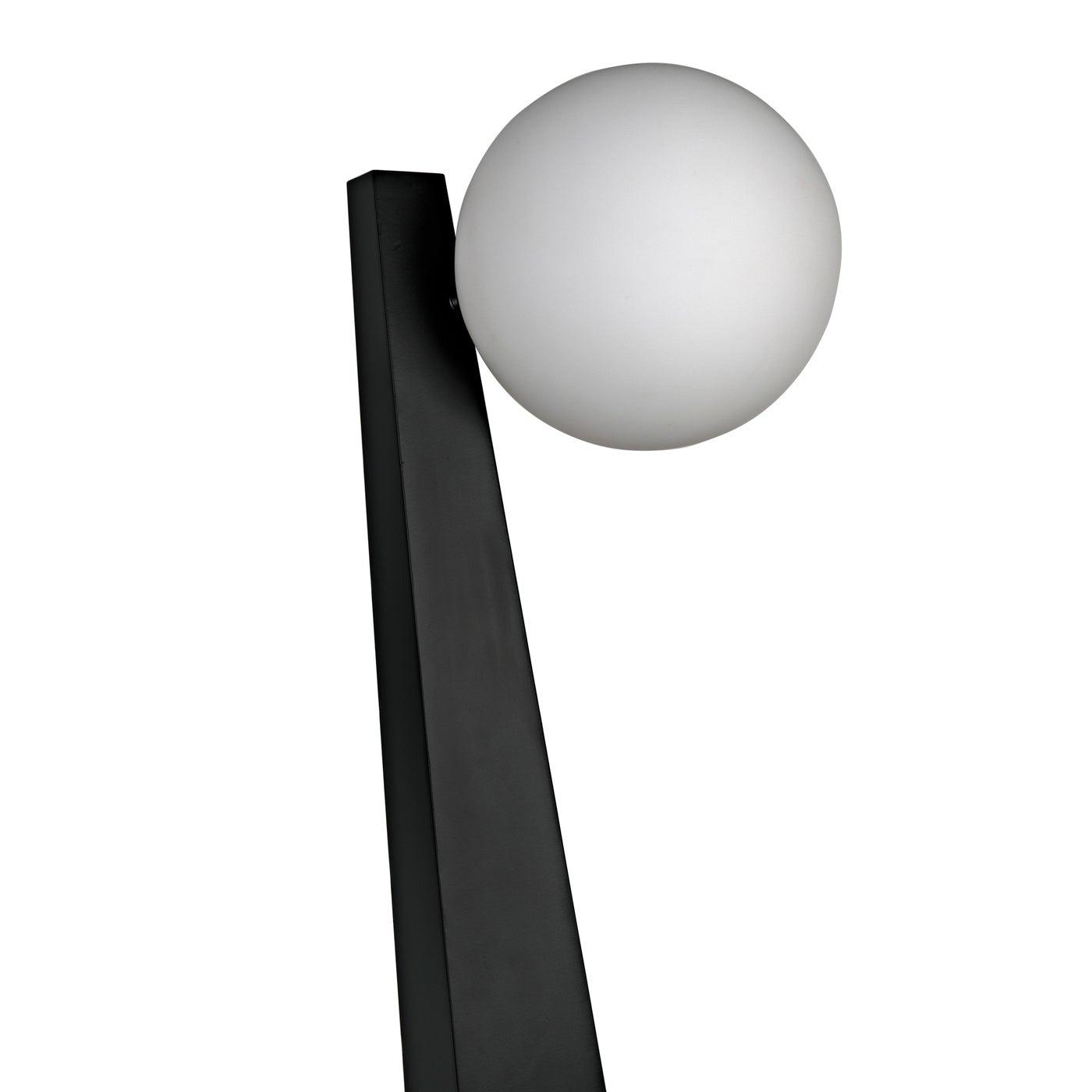 Noir Roy Floor Lamp, Black Metal-Noir Furniture-Blue Hand Home