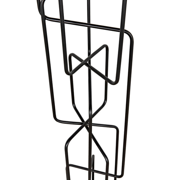 Noir Moriarty Floor Lamp, Black Metal-Noir Furniture-Blue Hand Home