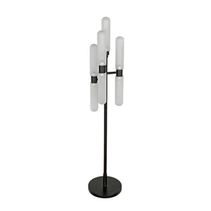 Noir Dominique Floor Lamp, Black Metal-Noir Furniture-Blue Hand Home