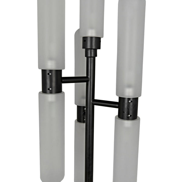 Noir Dominique Floor Lamp, Black Metal-Noir Furniture-Blue Hand Home