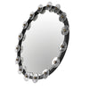 Noir Moira Mirror with Glass Details, Black Metal-Noir Furniture-Blue Hand Home