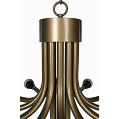 Noir Quinne Chandelier, Metal with Aged Brass Finish-Noir Furniture-Blue Hand Home