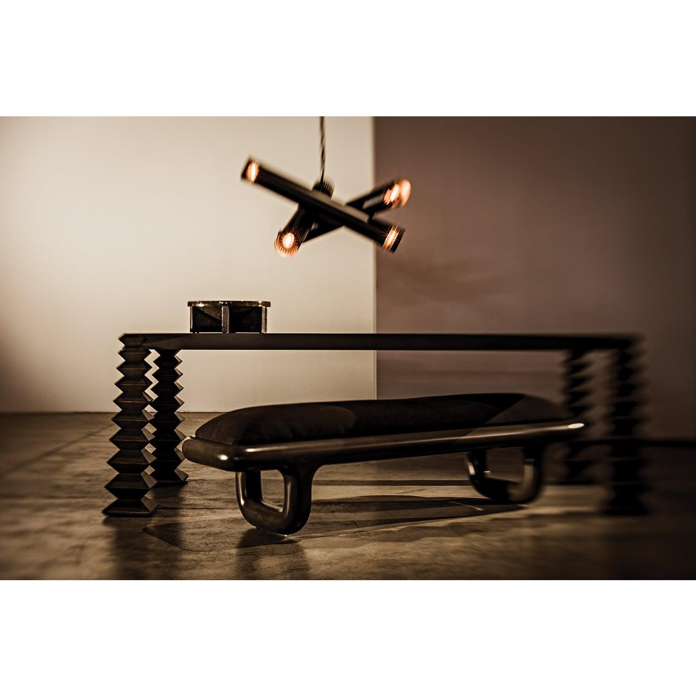 Javelin Chandelier, Black Steel