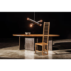 Javelin Chandelier, Black Steel