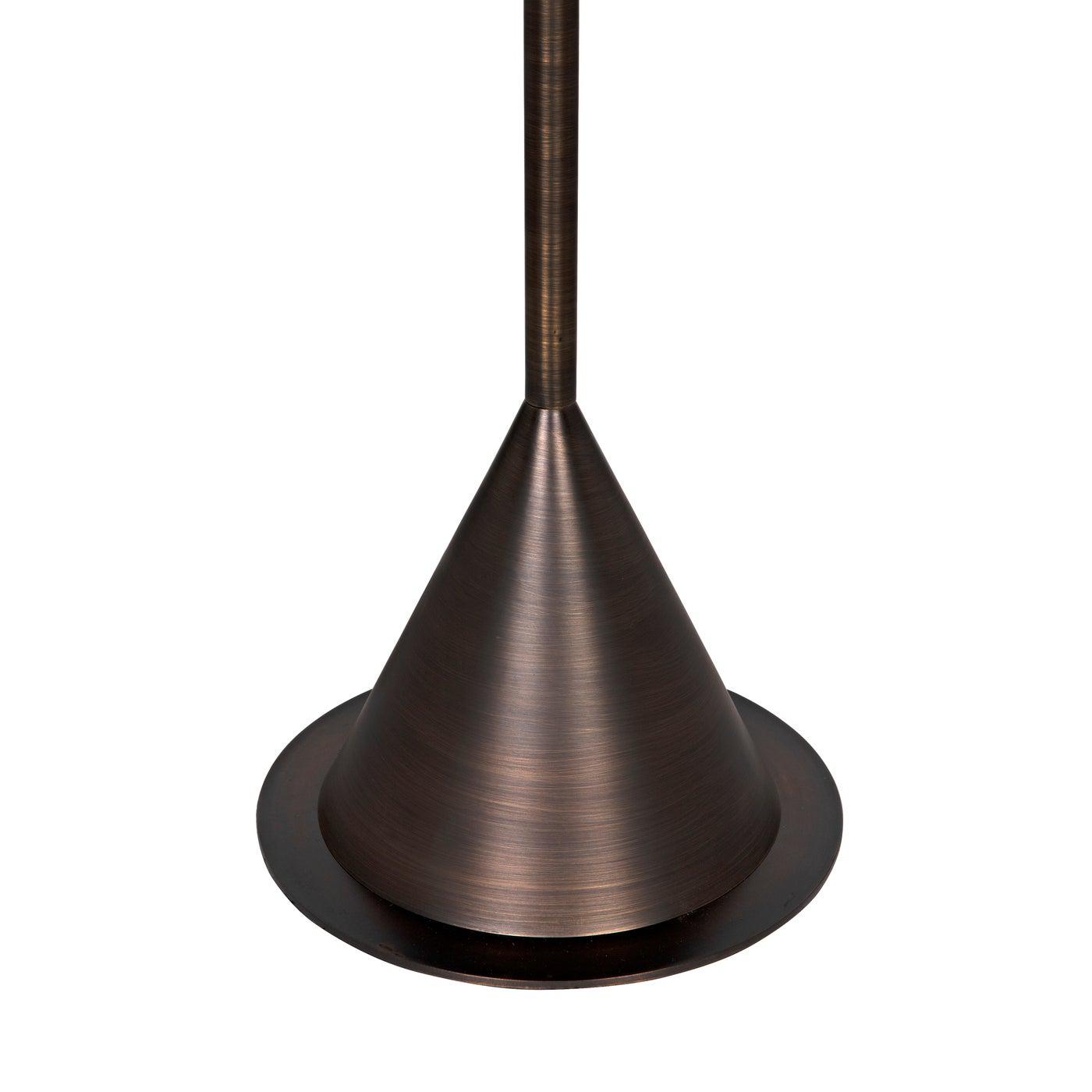 Cone Floor Lamp, Aged Brass Finish