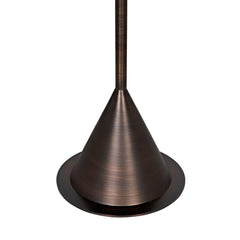 Cone Floor Lamp, Aged Brass Finish