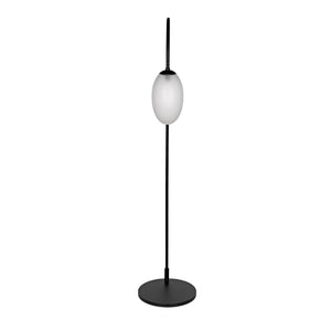 Swan Floor Lamp, Black Steel-Noir Furniture-Blue Hand Home