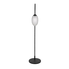 Swan Floor Lamp, Black Steel