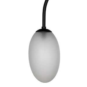 Swan Floor Lamp, Black Steel-Noir Furniture-Blue Hand Home