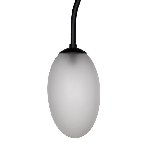 Swan Floor Lamp, Black Steel-Noir Furniture-Blue Hand Home