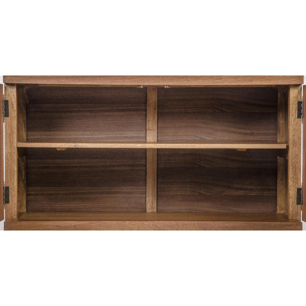 Noir Furniture Quadrant 2 Door Sideboard, Dark Walnut-Noir Furniture-Blue Hand Home