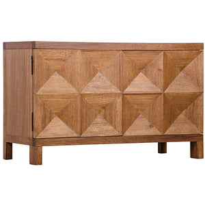 Noir Furniture Quadrant 2 Door Sideboard, Dark Walnut-Noir Furniture-Blue Hand Home