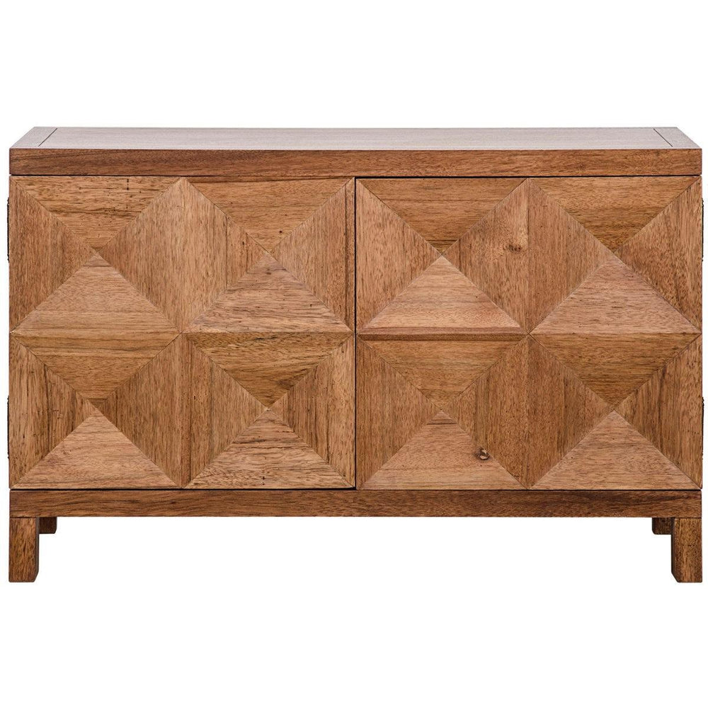Noir Furniture Quadrant 2 Door Sideboard, Dark Walnut-Noir Furniture-Blue Hand Home