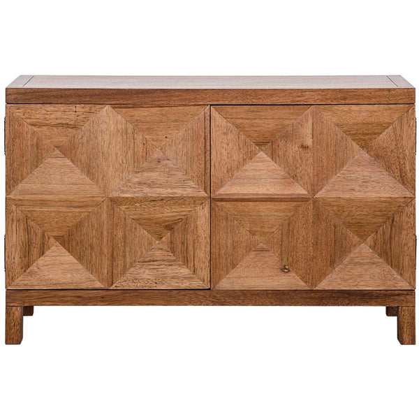 Noir Furniture Quadrant 2 Door Sideboard, Dark Walnut-Noir Furniture-Blue Hand Home